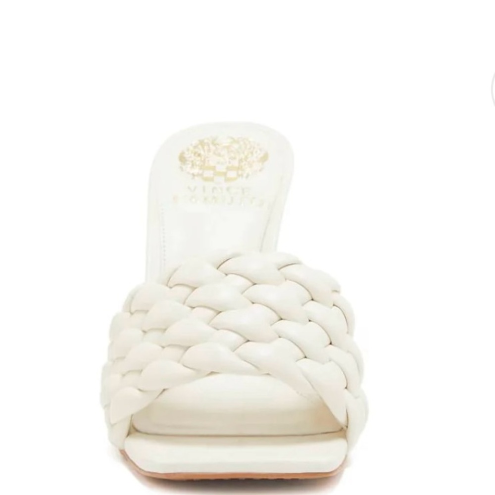 Vince Camuto White Braided Slide Sandals - Picture 6 of 9